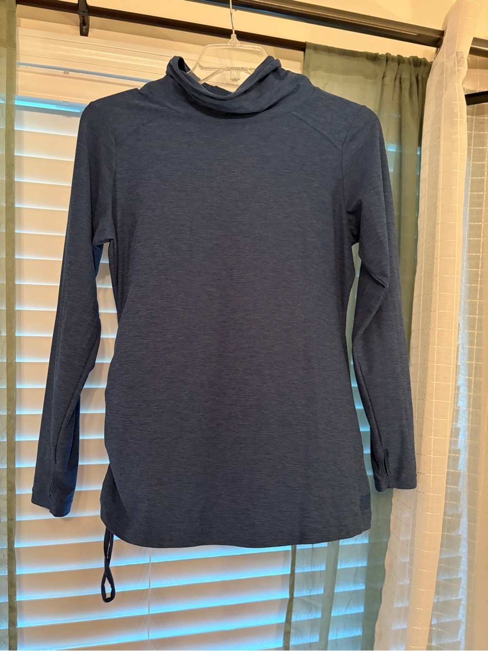 New Balance Women's Navy Hooded Long Sleeve Top